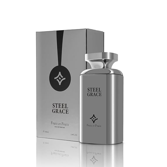 Steel Grace Perfume 100ML - Eau de Parfum - Men's Woody Aquatic Fragrance with Grapefruit, Bay Leaf & Amber