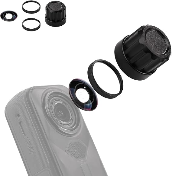 Lens Replacement Kit for Insta360 X5, Portbale [1 Pcs] Optical Glass Cover with Removal Tool + 2 Black Base, Easy Installation, Lens Guard Camera Kit for Insta 360 X5 Accessories