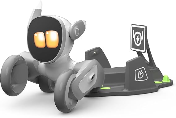 Loona Robot Pet Dog ChatGPT-4o Smart AI-Powered Companion Voice & Gesture Control, Real-Time Interaction Robotics Toys for Kids, Home Monitoring - Includes Charging Dock
