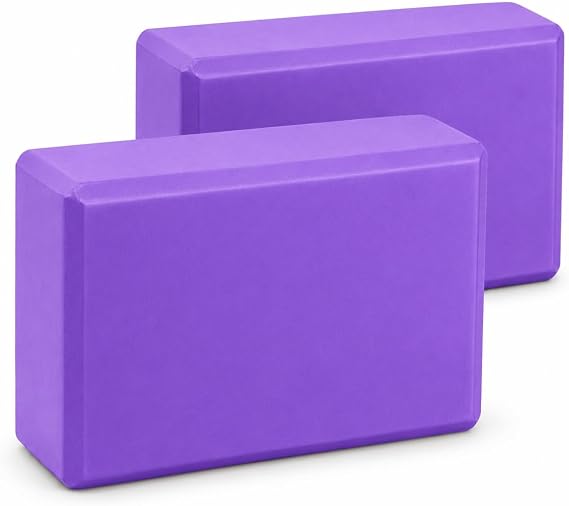 2 Pack Yoga Blocks –Suitable for yoga practice, Pilates routines, meditation support, rehabilitation exercises, physiotherapy, warm-ups, and general fitness training
