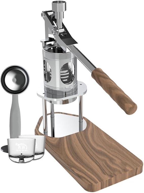 Portable Manual Coffee Machine, Lever Press Mini Manual Espresso Machine With Pressure Gauge, 6-9 Bar, For 51mm Or 58mm Bottomless Portafilter, For Home Travel Camping Office 51mm