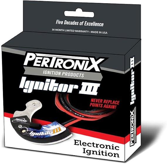 PerTronix 71847V Ignitor III Electronic Ignition Conversion Kit, Compatible with Bosch 4 Cylinder, Adaptive Dwell Control for Multiple Spark with Digital Rev Limiter