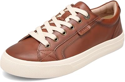 Taos Plim Soul Lux Womens Sneaker - Soft Premium Leather Lace Up Sneakers with All Day Walking Comfort and Support