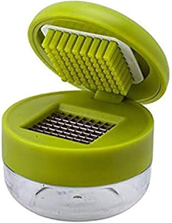 Joie Garlic Press and Chopper with Storage Container, Stainless Steel Blade
