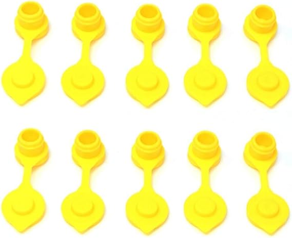 10 Pack Universal Large Yellow Fuel Gas Can Vent Caps Chilton Briggs Rotopax Gott