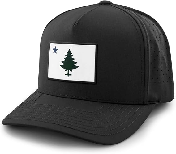 Vintage Maine Flag PVC Performance Hat