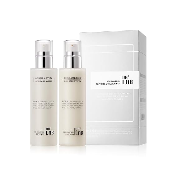 Age Control Softener and Emulsion Kit 5.07 fl oz /150ml Moisturizing Wrinkle Care Nutrient Face Moisturizer for Dry, Dull, Uneven Texture Skin Korean Skincare