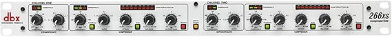dbx 266xs Professional Audio Compressor/Gate Dynamic Effects Processor with Sidechain Insert. For Portable, Tour, Studio. 1U Single Rack Space, Silver | Sidechain Insert. For Portable, Tour, Studio. 1U Single Rack Space, Silver