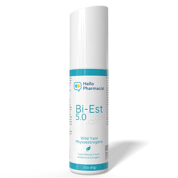 HelloPharmacist BiEst 5.0 Beauty Cream New Smoother Cream Formula Hyaluronic Acid 3 oz Made in USA