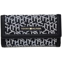 Tommy Hilfiger Women's Logo Jacquard Checkbook Wallet Clutch Bag - Black