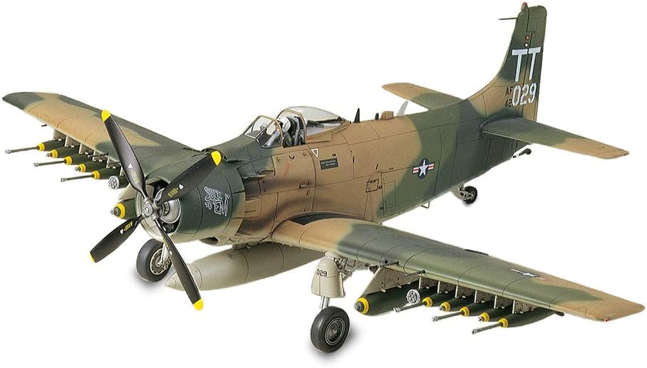 Tamiya 61073 148 Douglas A-1J Skyraider USAF Plastic Model Airplane Kit