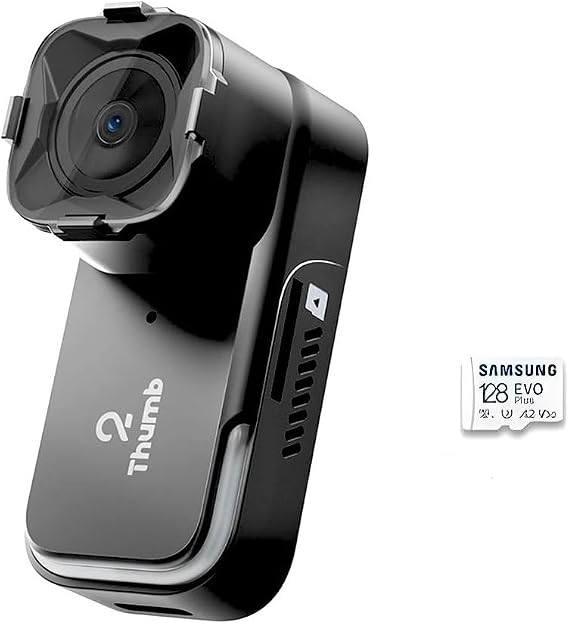 RunCam Thumb Pro 2 FPV Mini Action Camera 4K 16g 150 FOV Remote-Control Recording with Gyroflow Stabilization for FPV Drone with 128GB Micro SD Card