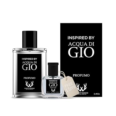 Eau de Parfum Long-Lasting Aquatic Fragrance for Men 100mL Perfume Spray with Bonus 15mL Perfume Sample Randomly Selected Inspired by Acqua di Gio Profumo