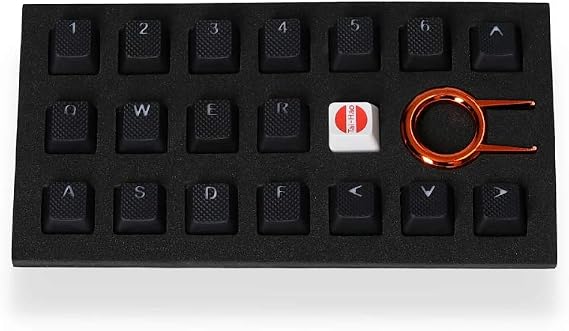 Taihao Rubber Keycap Set - Black - 18 pcs