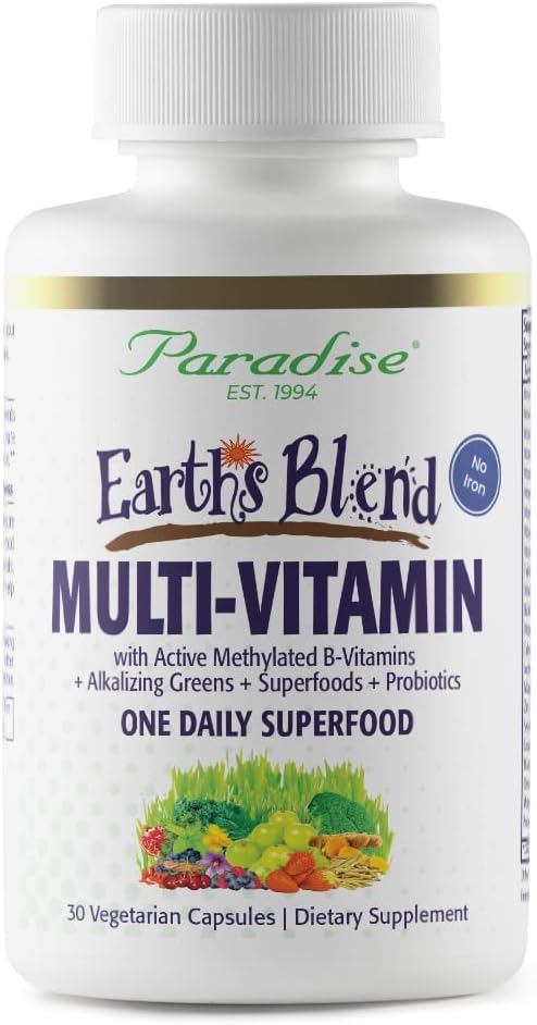 Paradise Herbs & Essentials Once Daily Multivitamin No Iron 30 Count
