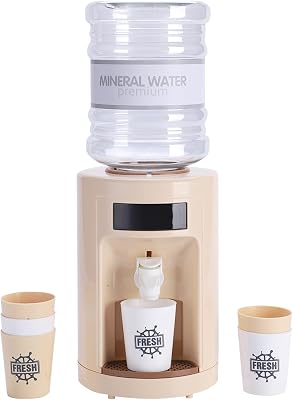 Mini Water Dispenser for Kids,Kawaii Water Dispenser Drinking Fountain Miniature Play House ,Children Role Play House Toy Gift for Girls Ages3Pink