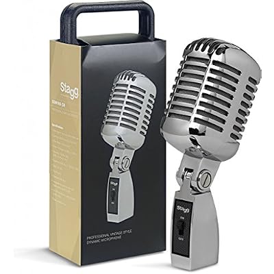 Stagg SDM100 CR Dynamic Microphone, Silver