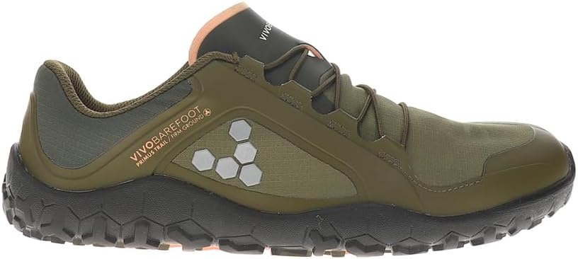 Vivobarefoot Mens Primus Trail Iii All Weather Firm Ground Running Sneakers Shoes - Green