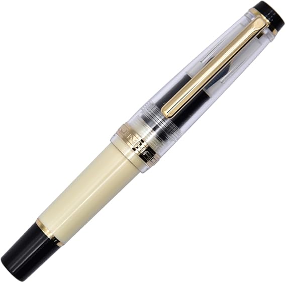 Jinhao 82 Short Acrylic Fountain Pen,Iridium Fine Nib with Ink Converter(Black)