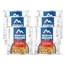 Mountain House Freeze-Dried Rice and Chicken with Carrots, Celery & Red Peppers #10 Can 54 Total Servings (6 Cans, 9 Servings Each) Gluten-Free, Dairy-Free Emergency Survival Canned Food Long-Term Storage Meal for Camping & Hiking Made in USA