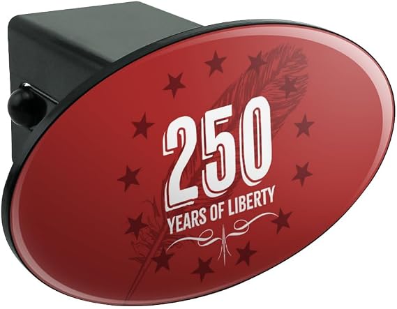 Graphics & More USA 250 Years of Liberty Badge Oval Tow Hitch Cover Trailer Plug Insert 2"