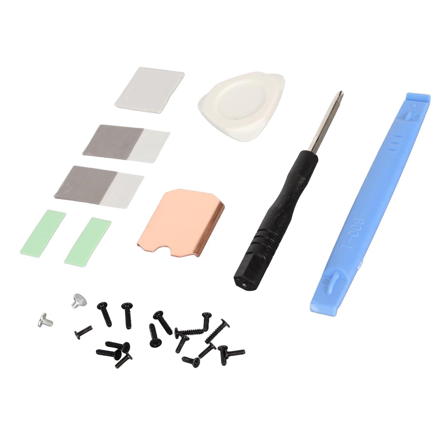 Steam Deck SSD Heatsink Thermal Pad, M.2 2230 NVME SSD Copper Heat Sink Cooling Thermal Pastes Back Cover Opening Tools, Replacements Screwdriver Repair Kit for SSD