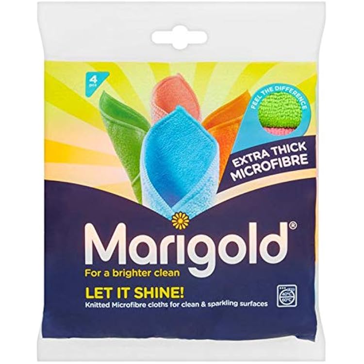 Marigold Let it Shine 4pk - Extra Thick Microfibre Cloths