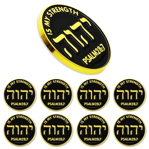 Jw.org Lapel Pin 61250100 Pcs 1 in bulk Tetragrammaton Enamel Jehovahs Witnesses Hebrew Letters Round Religious Badge Pins for Men Women Clothes Bags Hats