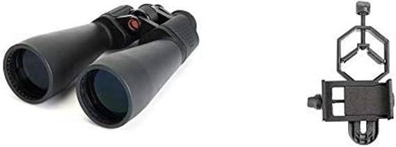 Celestron 71008 SkyMaster 25x70 Binoculars (Black) with Basic Smartphone Adapter 1.25"