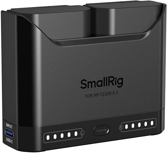 SMALLRIG NP-FZ100 Camera Battery Set for Sony, 22.5W Dual Slot Camera Charger with 1940mAh Batteries, Full Compatible with Sony Alpha A7V A7III A7IV A6700 FX3 FX30 A9 A7C A7CII A7RIII ZV-E1 ZV-E10II