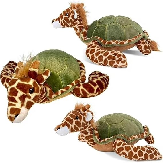 Randimals Girtle Giraffe & Turtle Hybrid Plush Stuffed Animal, 15in | Soft huggable giraffe-turtle hybrid plush, 15in, ages 3+ unique cuddly gift for kids, premium quality construction