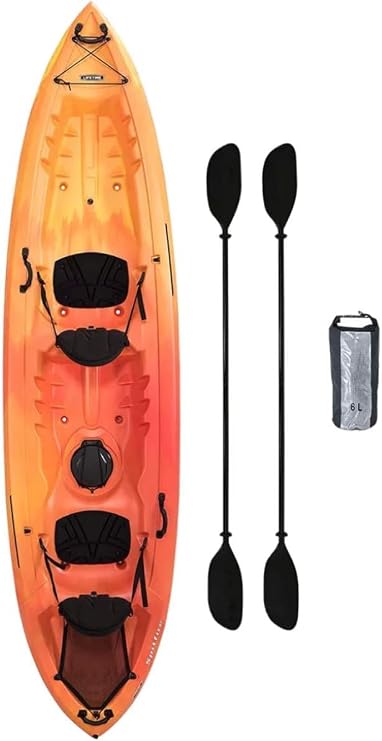 Lifetime Spitfire 12' Tandem Sit-on Kayak with 2 Paddles-Orange