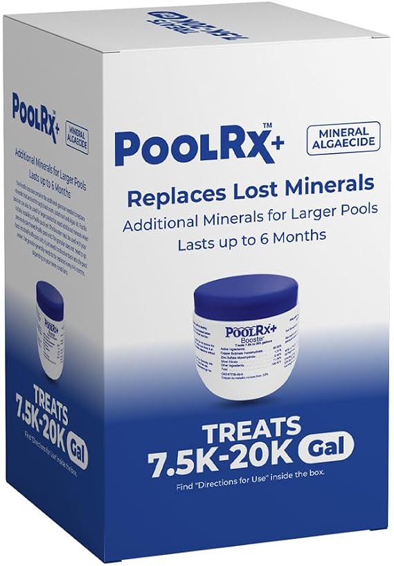 Pool RX 332001 PoolRX+ Booster Blue Swimming Pool Algaecide, Single Unit