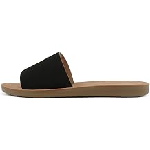 Soda Shoes Efron-S Women Flip Flops Basic Plain Slippers Slip On Sandals Slides Casual Peep Toe Beach