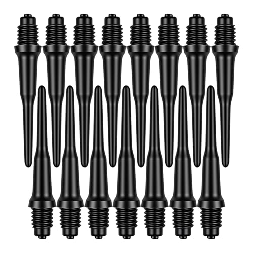 Soft Tip Dart Points 300 and 600 Pack - 2BA Thread Plastic Dart Tips Replacement Dart Accessories Set - Black
