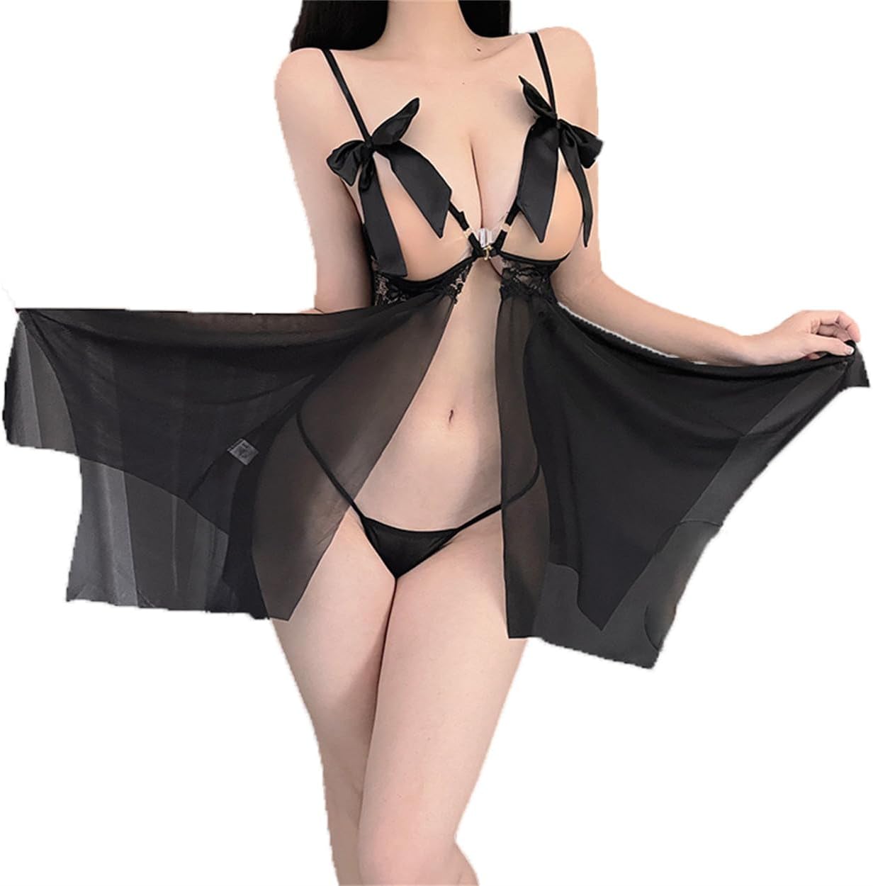 Lace Lingerie Babydoll Teddy Sexy Butterfly Nightgown Petite Fragrance Skirt YSN206
