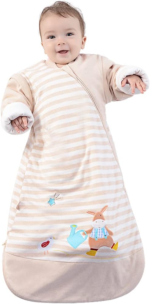 Babyah 3-Way Zipper Sleeping Bag Sack for Toddler Baby Girl Boy Unisex Baby Sleep Sack, Baby Sleeping Bag