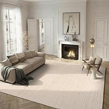 SAFAVIEH Area Rug 9x12 - Athens Shag Collection - Large - Ivory, Non-Shedding & Easy to Clean, Ideal for Living Room, Bedroom, Dining Space (SGA119I)