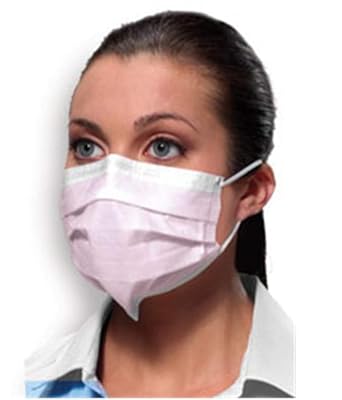 Crosstex CR-GCPPK Procedural Face Earloop Mask Pink Pack of 50