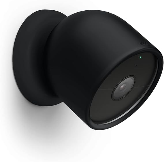 elago Silicone Cover Compatible with Google Nest Cam Outdoor or Indoor (Battery) - Magnetic Mount Cover Included, All Weather Protection, Easy Installation [Black] (NOT Compatible with wired, 2nd gen)
