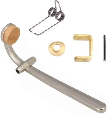 Jiayouy 6Pcs Trombone Wind Instruments Accessory Drain Valves Steel Wire Spring Valve Base Shaft Cork Pad