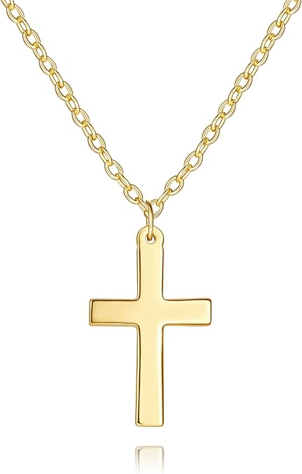 Cossa Cross Necklace for Women Gold Cross Necklace | 14K Gold Cross Necklaces For Women Dainty Small Pendant Necklaces for Love