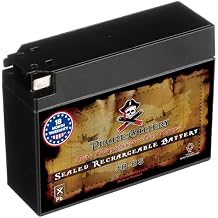 Pirate Battery YTX4B-BS 12 V 40 CCA AGM Maintenance-Free 2 Ah Battery for Scooter, Pocket Bike, Mini ATV Tab Terminal Fits Yamaha Zuma 50, Honda Metropolitan, Razor Pocket Mod