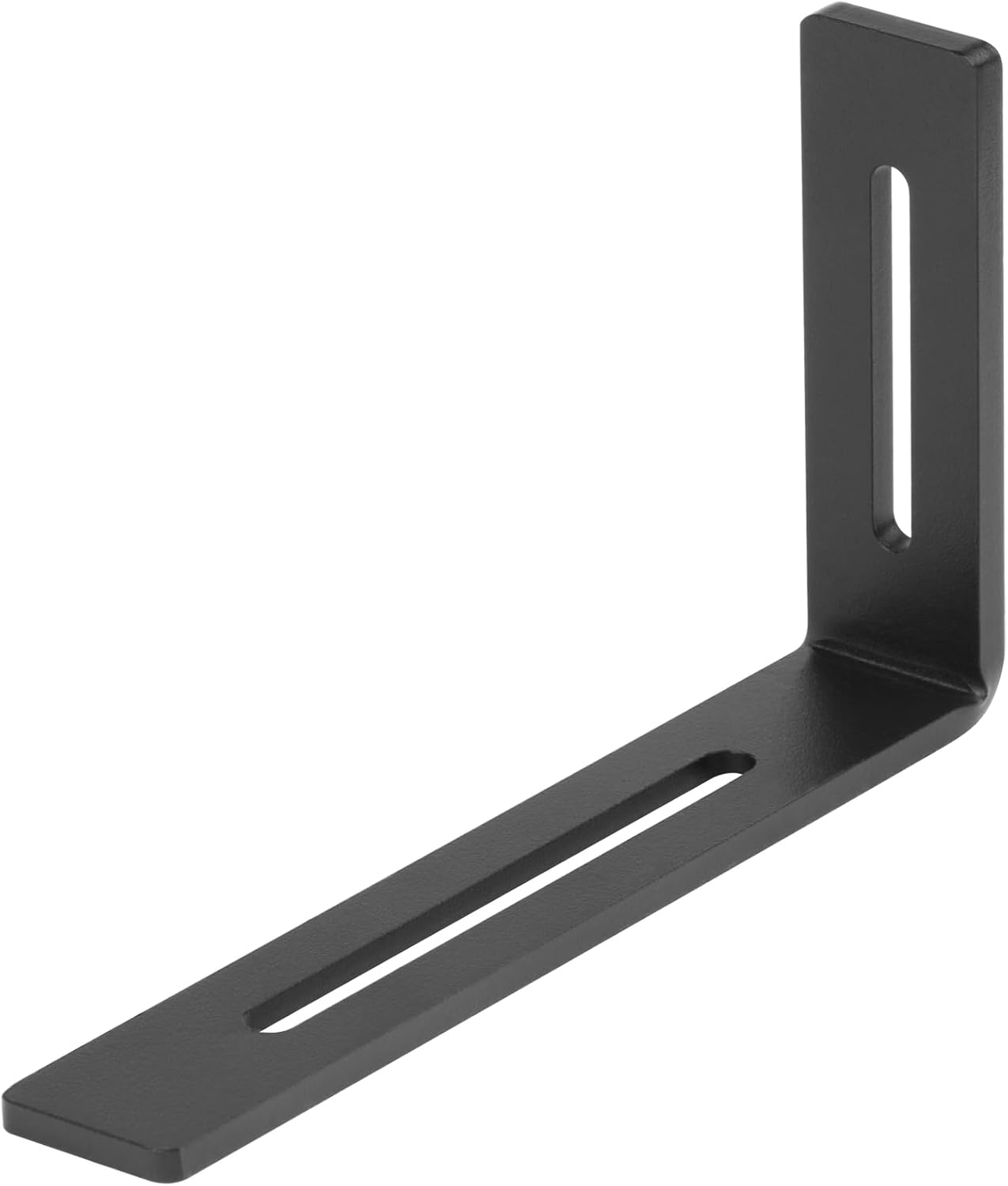 6 PCS 6-18 x 4 Black Adjustable L Corner Brace with Slot, Heavy Duty Steel Joint Right Angle Brackets for Fixing Furniture, Thickness 3166 Gauge, Max Load. 180LB