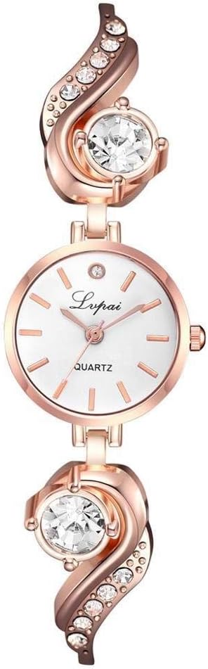 Ladies Watches Fashion Simple Casual Small Diamond Bracelet Watch Women'S Quartz Wrist Analog Watches Wristwatch (A)