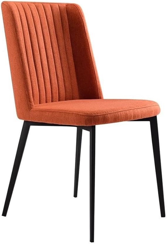 Armen Living Maine Dining Chair, Orange Fabric Upholstery, 18.5" Seat Height