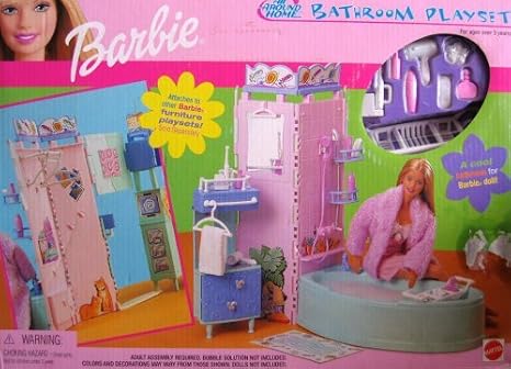 Barbie All Around Home BATHROOM Playset w BATH TUB, SINK & More! (2000)