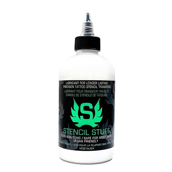 Stencil Stuff Tattoo Stencil Transfer Gel 8oz Tattoo Stencil Transfer Solution Vegan-Friendly Stencil Gel Fast-Drying and Long-Lasting Clean and Easy Application
