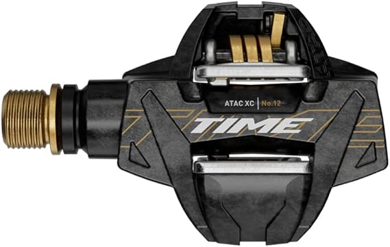 TIME Pedale ATAC XC 12 MTB Titanium Carbon Gold C1 Am PD, Men's, Black, One Size | bike-pedals