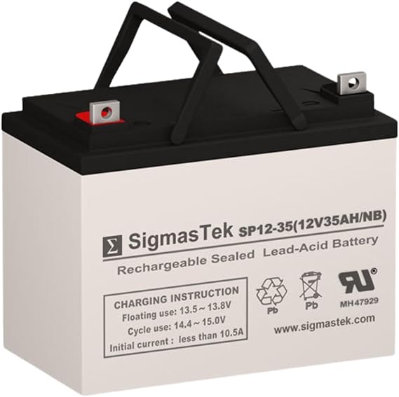 SigmasTek UB12350, PS-12350, EVX12340, PS-12330 Compatible U1 Wheelchair Battery, 12V 35Ah NB